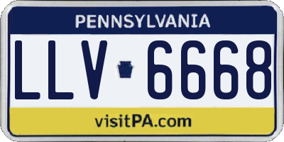 PA license plate LLV6668