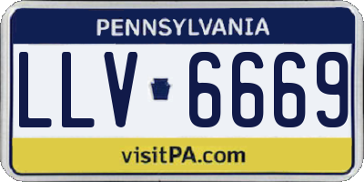 PA license plate LLV6669
