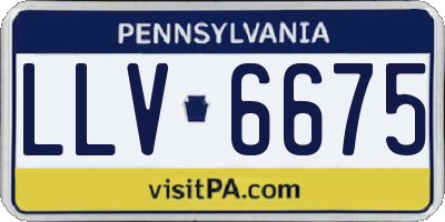 PA license plate LLV6675