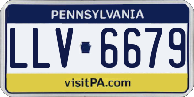 PA license plate LLV6679