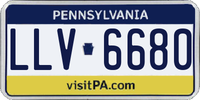 PA license plate LLV6680