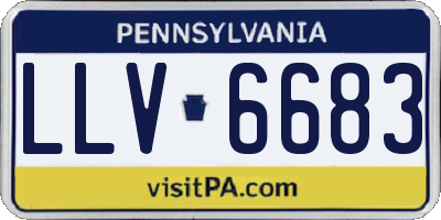PA license plate LLV6683