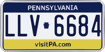 PA license plate LLV6684