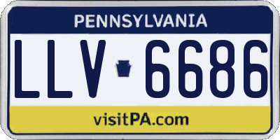 PA license plate LLV6686