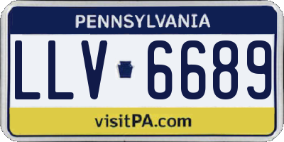 PA license plate LLV6689