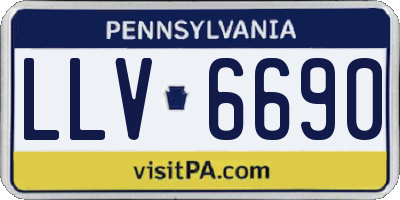 PA license plate LLV6690