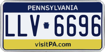 PA license plate LLV6696