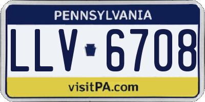 PA license plate LLV6708