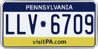 PA license plate LLV6709