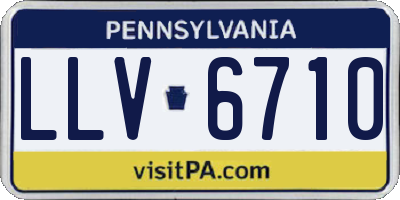 PA license plate LLV6710