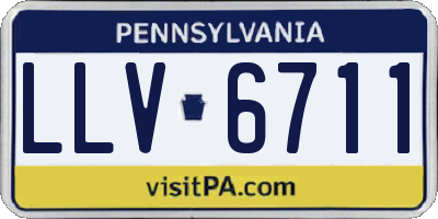 PA license plate LLV6711