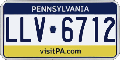 PA license plate LLV6712