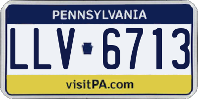 PA license plate LLV6713