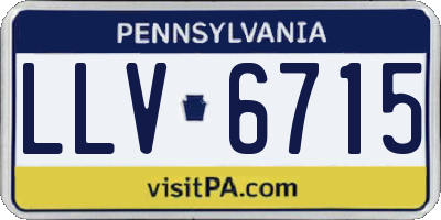 PA license plate LLV6715