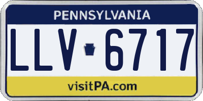 PA license plate LLV6717