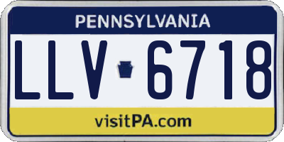 PA license plate LLV6718