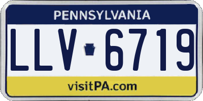 PA license plate LLV6719