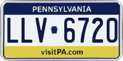 PA license plate LLV6720