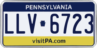 PA license plate LLV6723