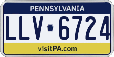 PA license plate LLV6724