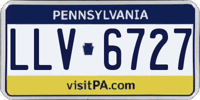 PA license plate LLV6727