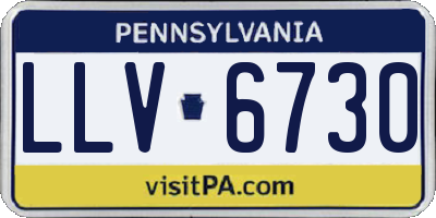 PA license plate LLV6730