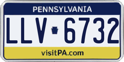 PA license plate LLV6732