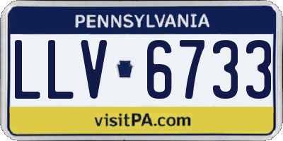 PA license plate LLV6733