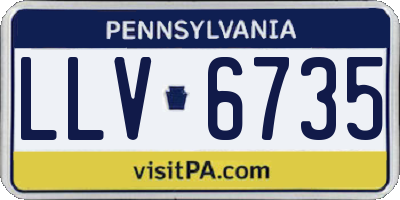PA license plate LLV6735