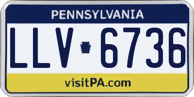 PA license plate LLV6736