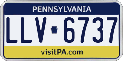 PA license plate LLV6737