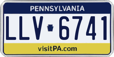 PA license plate LLV6741