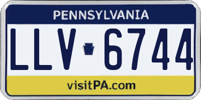 PA license plate LLV6744
