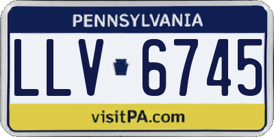 PA license plate LLV6745