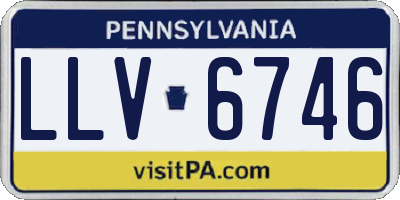 PA license plate LLV6746