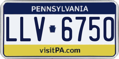 PA license plate LLV6750