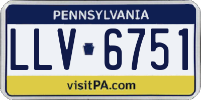 PA license plate LLV6751