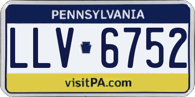 PA license plate LLV6752