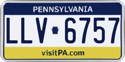 PA license plate LLV6757