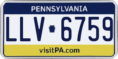 PA license plate LLV6759