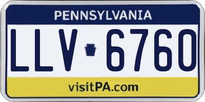 PA license plate LLV6760