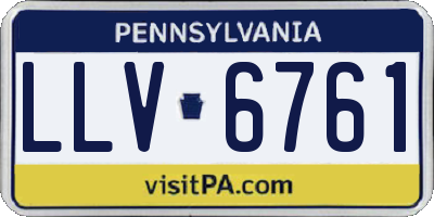 PA license plate LLV6761