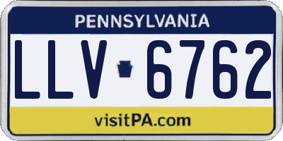 PA license plate LLV6762