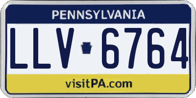 PA license plate LLV6764