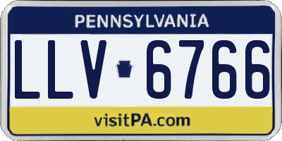 PA license plate LLV6766