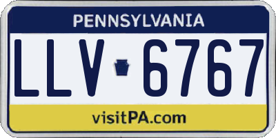 PA license plate LLV6767