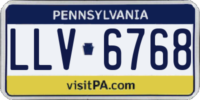 PA license plate LLV6768
