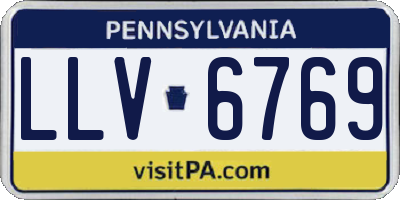 PA license plate LLV6769