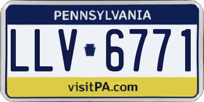 PA license plate LLV6771