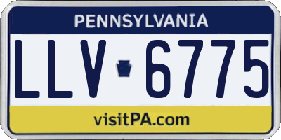 PA license plate LLV6775